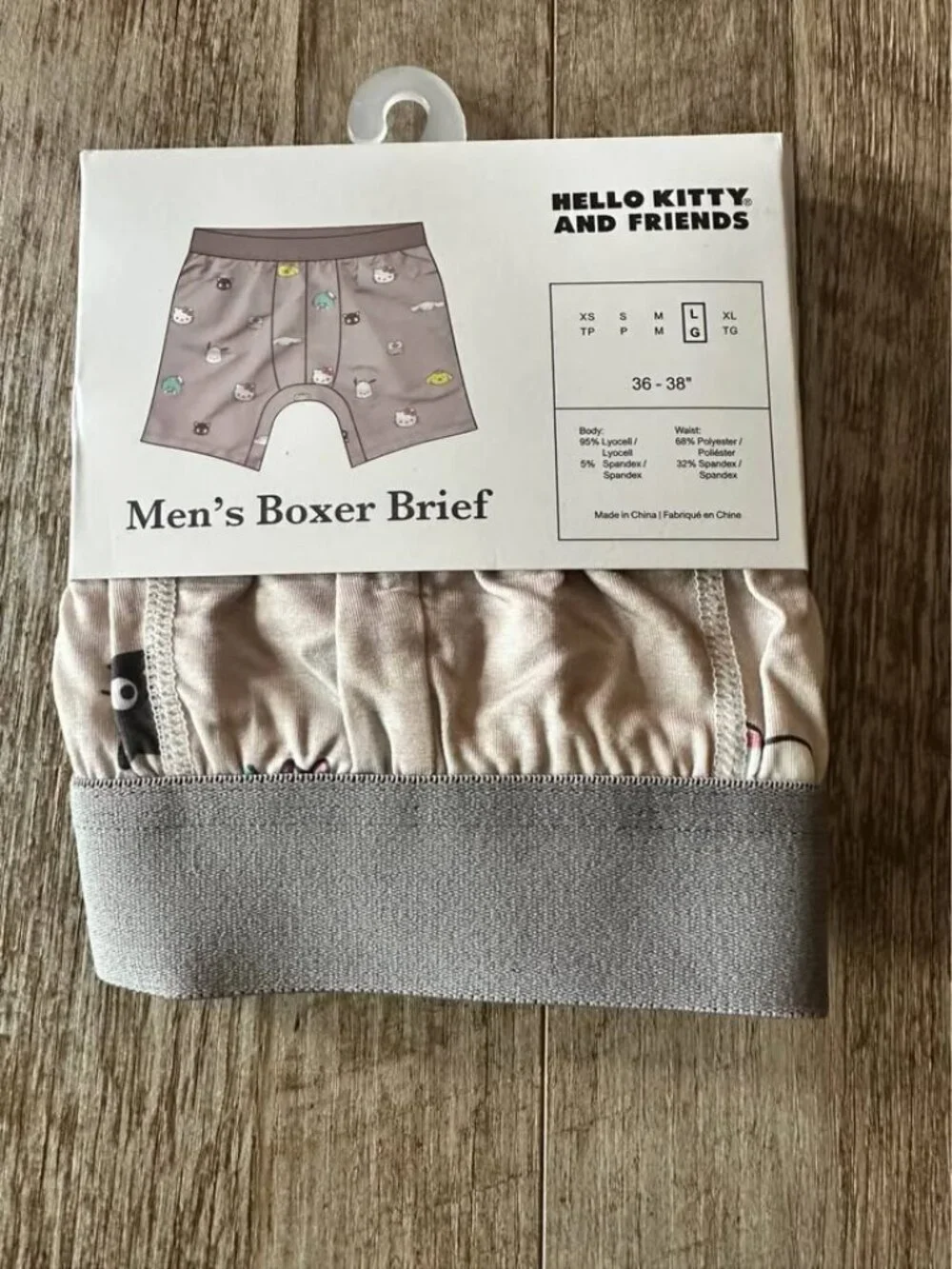 Hello Kitty Men's Boxer Brief Sz Large
